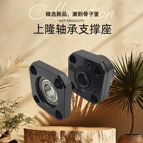 滚珠丝杆支撑座固定端TSPA/SPAF-6 8 10 12 15 20轴承座上隆尺寸