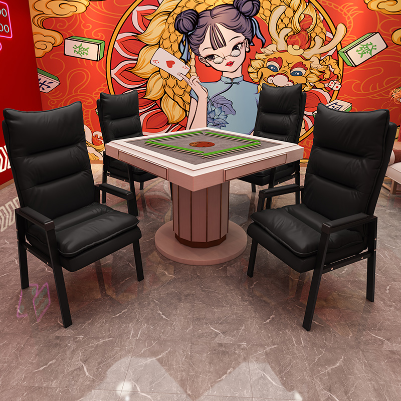 舒适久坐茶楼家用靠背凳子纳帕皮