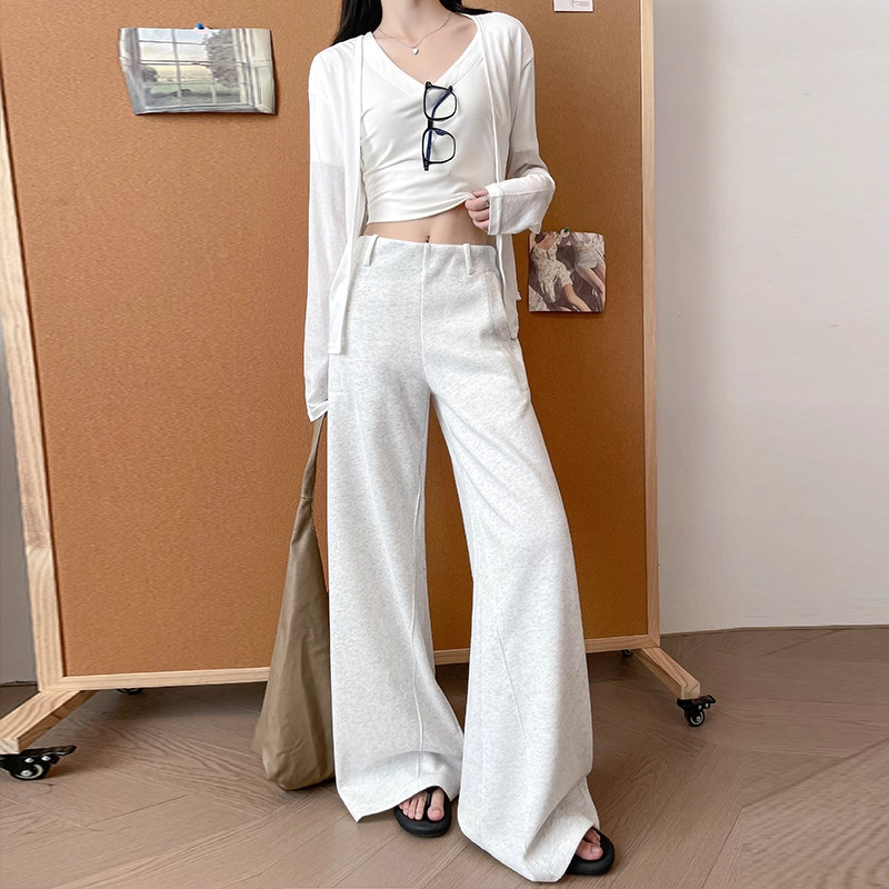 美式微喇运动裤女秋季2025新款小个子辣妹低腰显瘦宽松垂感阔腿裤