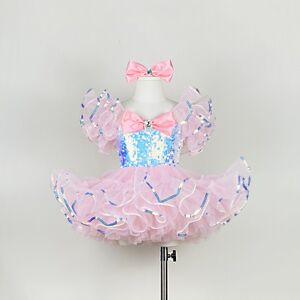 新款儿童演出服幼儿园舞蹈服女童蓬蓬纱裙可爱娃蝴蝶连衣裙表演服