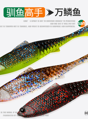 驯鱼高手万鳞鱼25年新款软饵高品质针对竞技比赛专门开发鲈鱼假饵