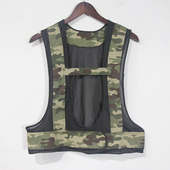 外贸夏季 户外探险旅游钓鱼背心迷彩拼接马夹 网眼马甲坎肩