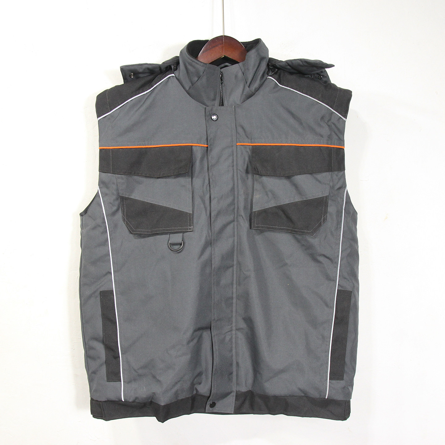 欧美单男子防风工装夹棉马甲~外贸秋冬季多口袋耐磨加棉保暖马夹,男装,常规马甲,淘宝优惠券,粉丝福利购,淘宝优惠卷