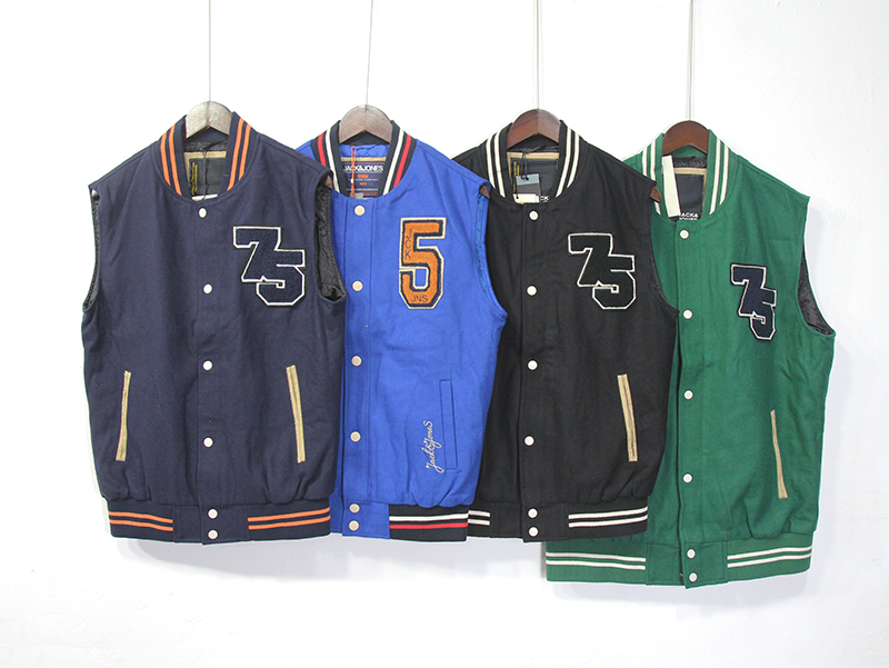 加棉马甲羊毛毛呢棒球服