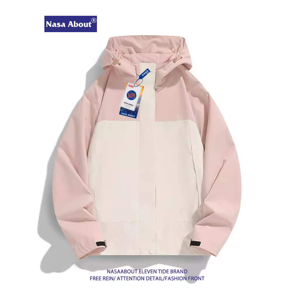 新款 户外冲锋衣男女款登山服防风防水春秋情侣薄款爬山潮流外套