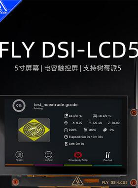 Mellow FLY DSI 5寸3D打印机树莓派5/4/3B 5寸Klipper MIPI显示屏