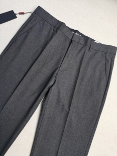 利牌20XCK00102男士 商务休闲西裤 黑灰色九分裤 版 修身 2026春秋