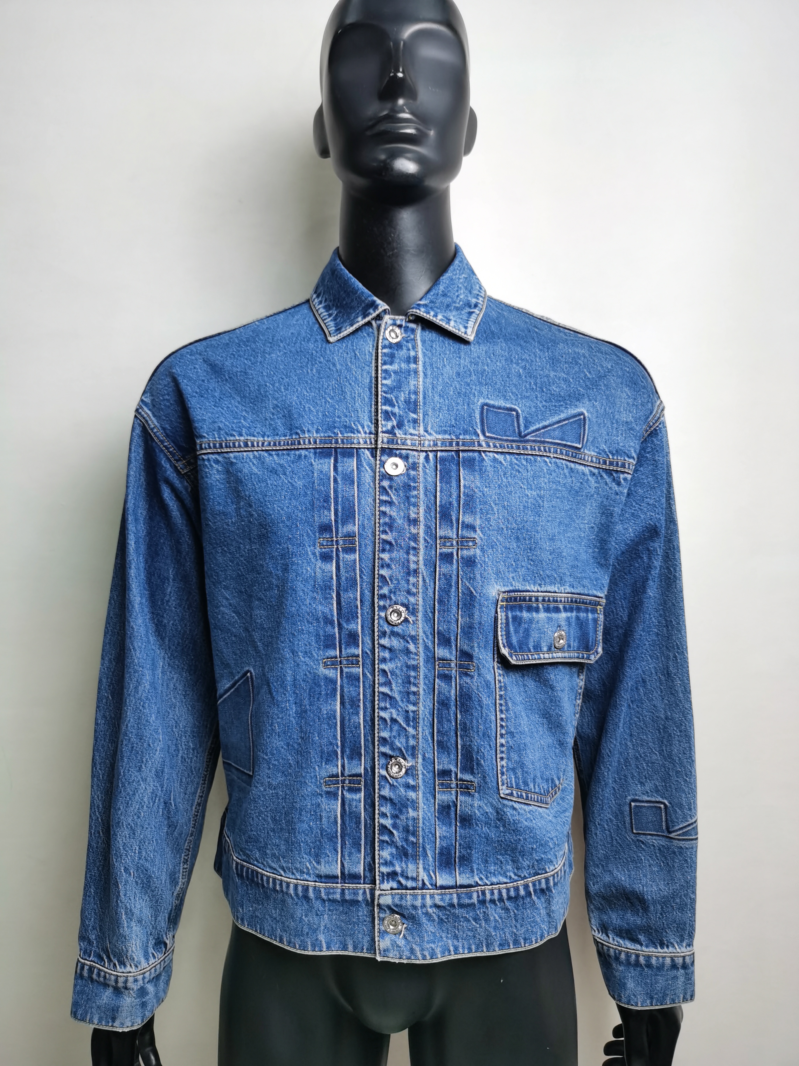 2025秋 利牌时尚阔版男士牛仔外套时尚潮流百搭修身版型175-92