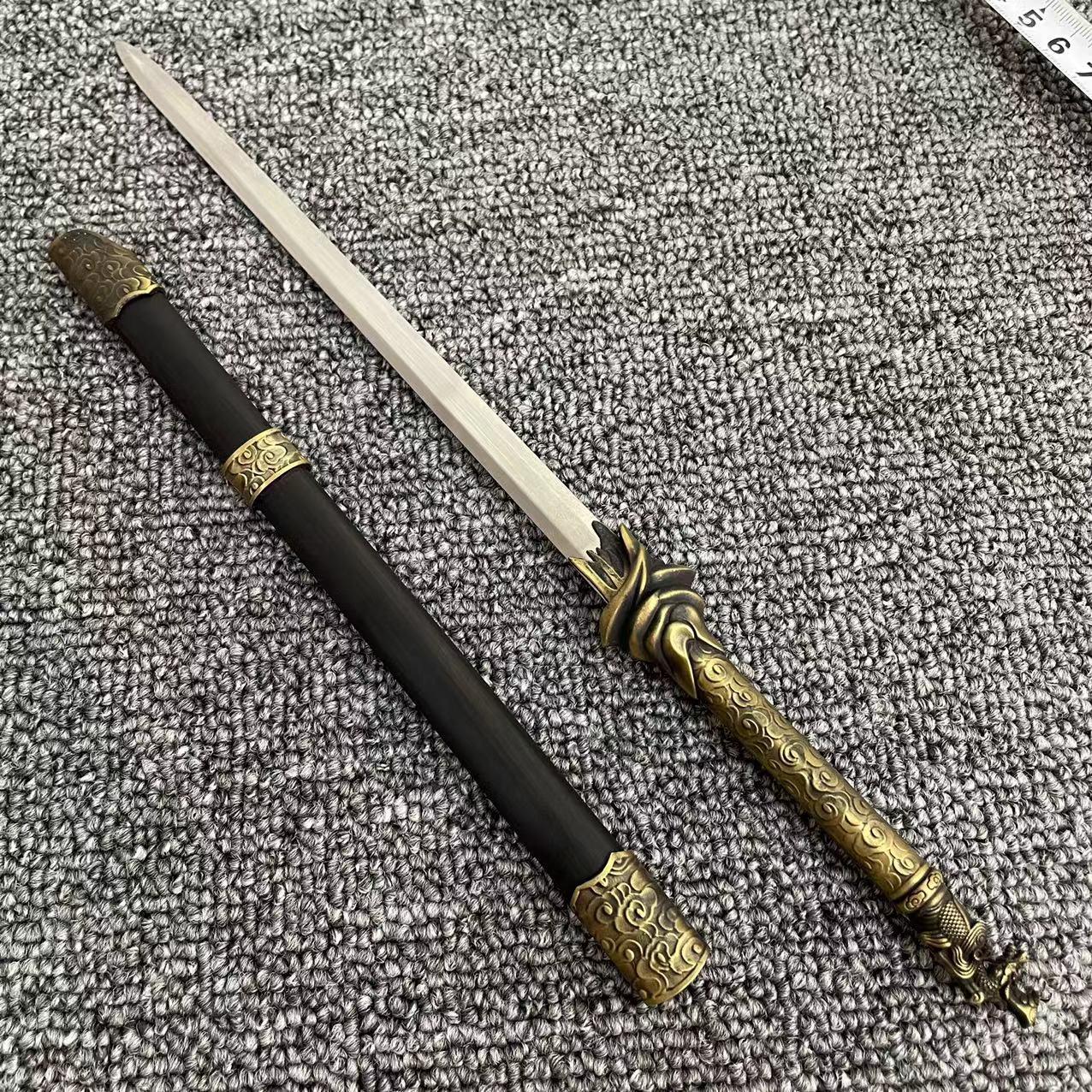 长款未开刃镇宅锰钢锻打防身摆件