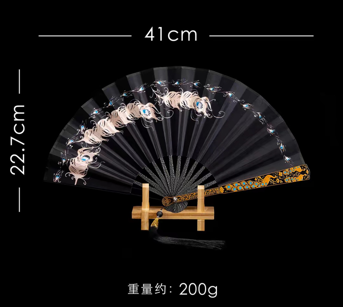 龙泉手工精钢扇子潮玩古风全金属扇骨折扇7寸小巧扇子防身功夫扇图片