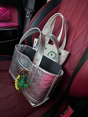 小众包包银色女包手拎包ins