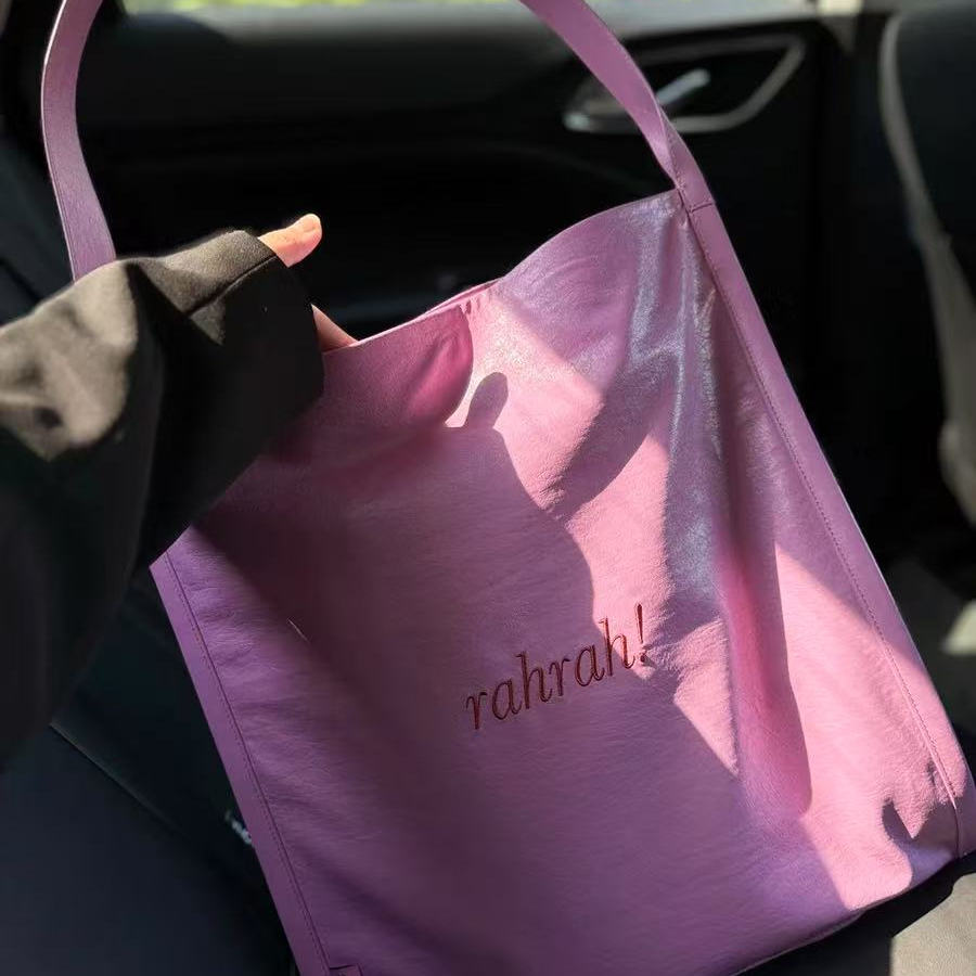 rahrah2025新款红色单肩托特包