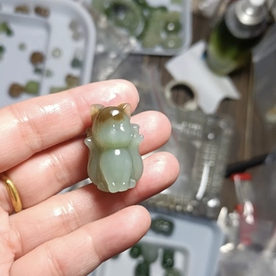 天然和田玉狐狸吊坠九尾狐挂件男女款项链招桃花饰品老坑料且末糖