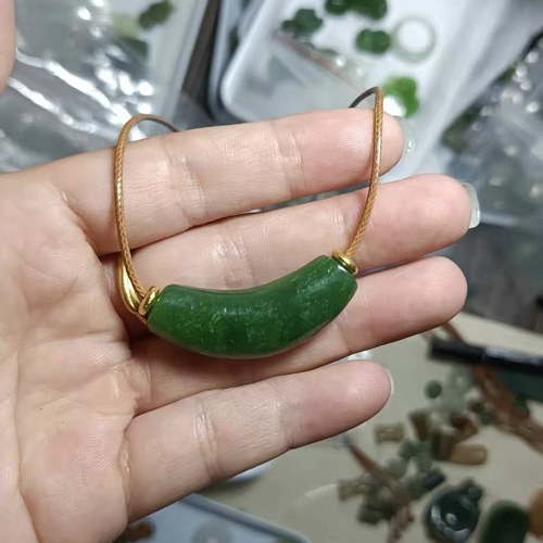 【腰缠万贯】正品天然和田玉万贯家财吊坠锁骨链碧玉挂件项链男女