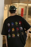 XZ517A-6T02P28夏季新款宽松休闲夏季搞怪幽灵印花T恤，男装T恤，星座517A-6