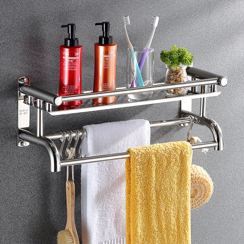 304不锈钢卫生间置物架浴室单层洗漱化妆台托盘架厕所免打孔壁挂,家装主材,卫浴置物架,淘宝优惠券,粉丝福利购,淘宝优惠卷