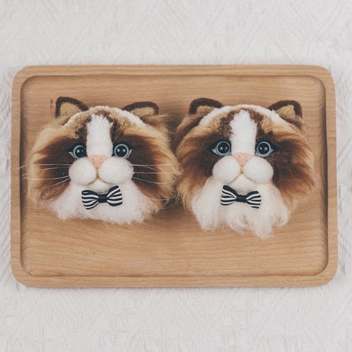 布偶猫咪羊毛毡戳戳乐手工制作