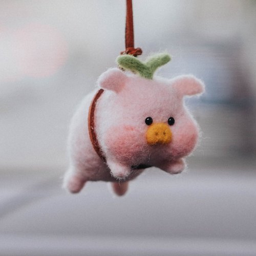 五花马羊毛毡戳戳乐小猪玩偶diy