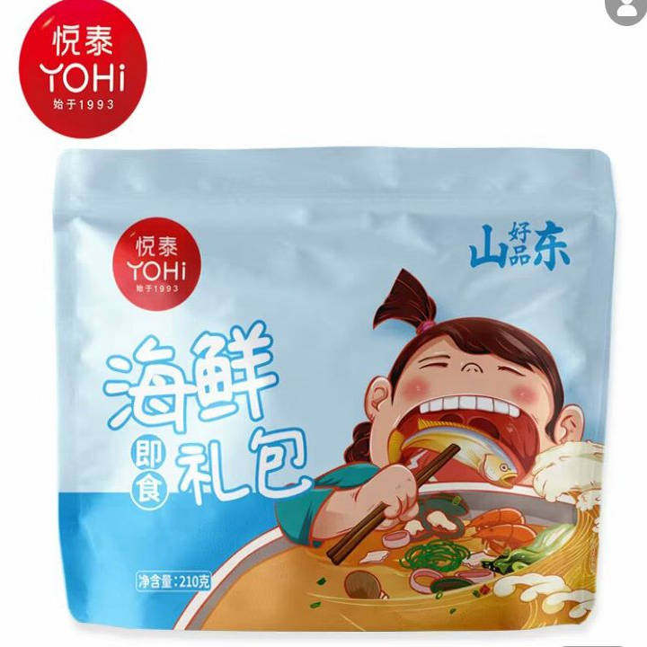 悦泰水产210g海鲜大礼包即食混合鱼类海产品烟台特产小鱼干货