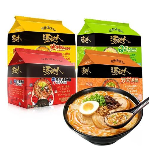 1月统一袋装方便面汤达人日式豚骨拉面酸辣罗宋韩式速食面冲泡面