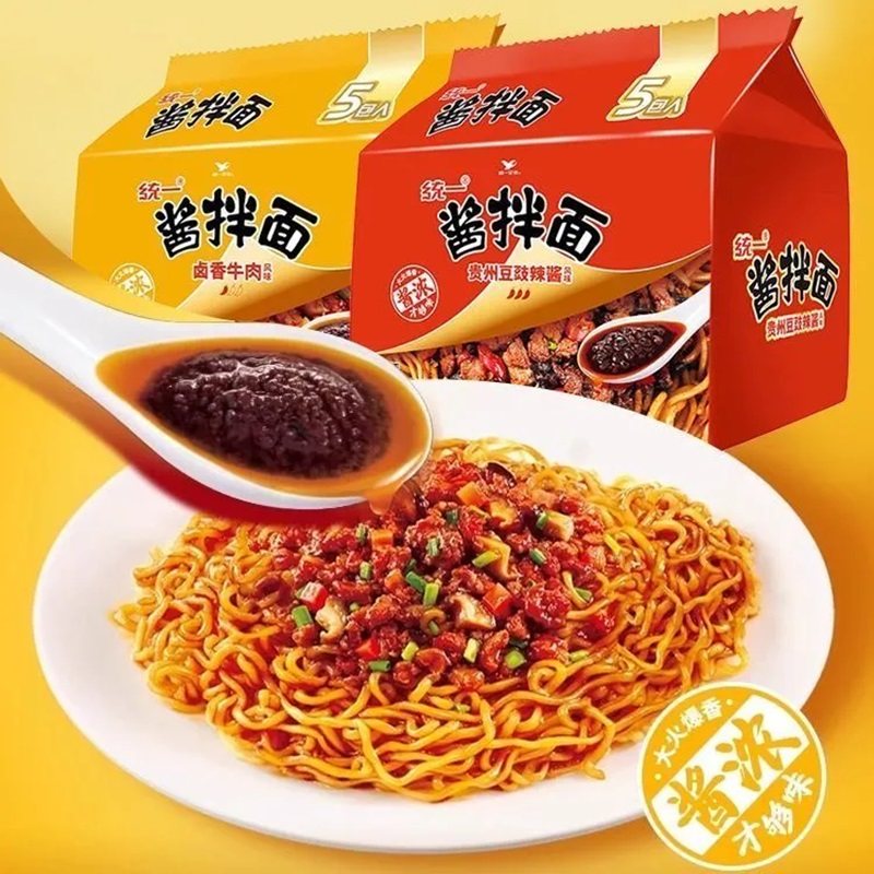 11月新货统一酱拌面袋装卤香牛肉贵州豆豉泡面炸酱面方便速食泡面