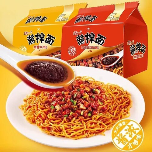 统一酱拌面袋装卤香牛肉贵州豆豉泡面炸酱面方便速食泡面