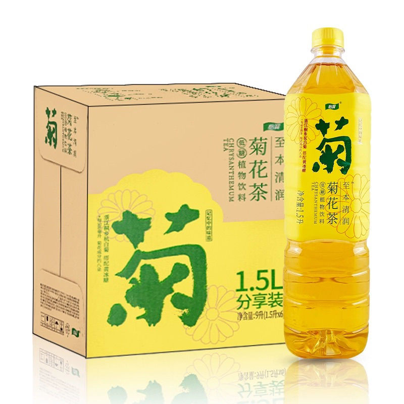 怡宝菊花茶饮料1.5L*6瓶整箱 植物茶饮料