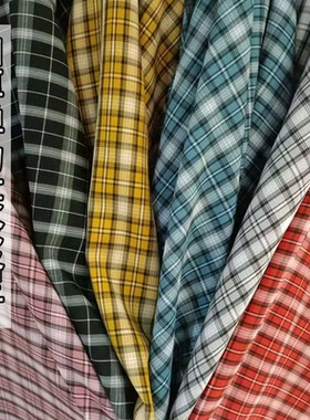 春夏高档弹力TR英伦风格子布料西装裤子连衣裙马面裙时装面料手工