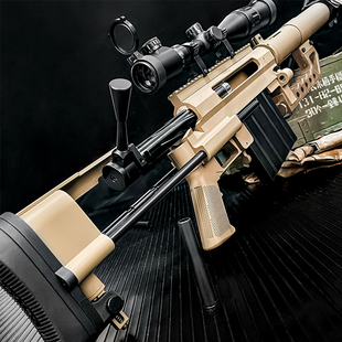 捷鹰M200狙击重机枪抛壳软弹枪AWM仿真尼龙成人合金属枪玩具模型