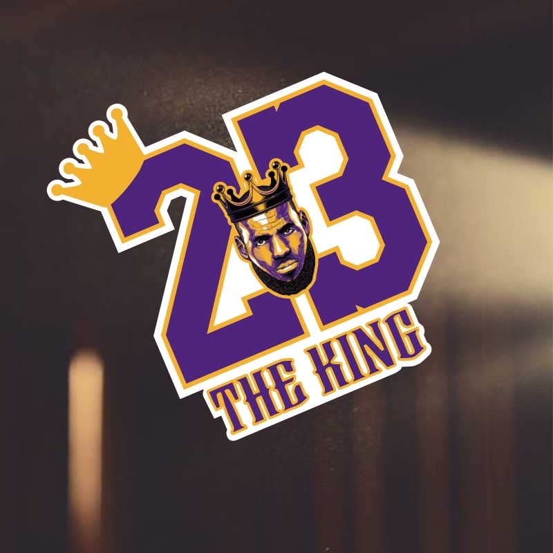 原创NBA湖人队总詹姆斯23james篮球明星king球迷汽车贴纸