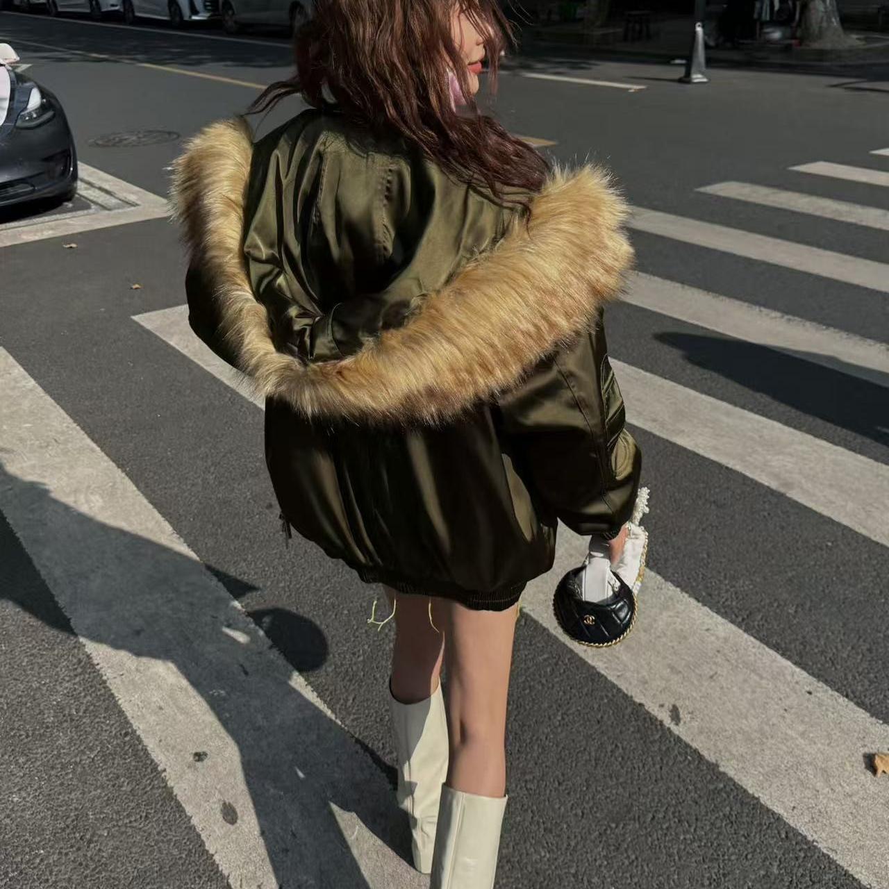 AMALIA SANDRA 格兰特珍珠飞行员夹克外套