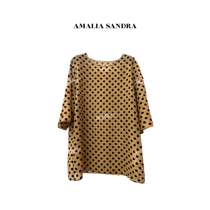 AMALIA SANDRA Nantes波点透明罩衫
