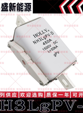 现货直售 HOLLY NH3LGPV-D 450A 1500V熔断器