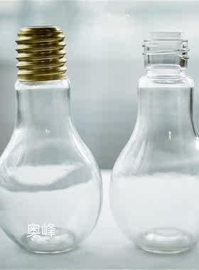 创意风透明金色奶茶瓶特价