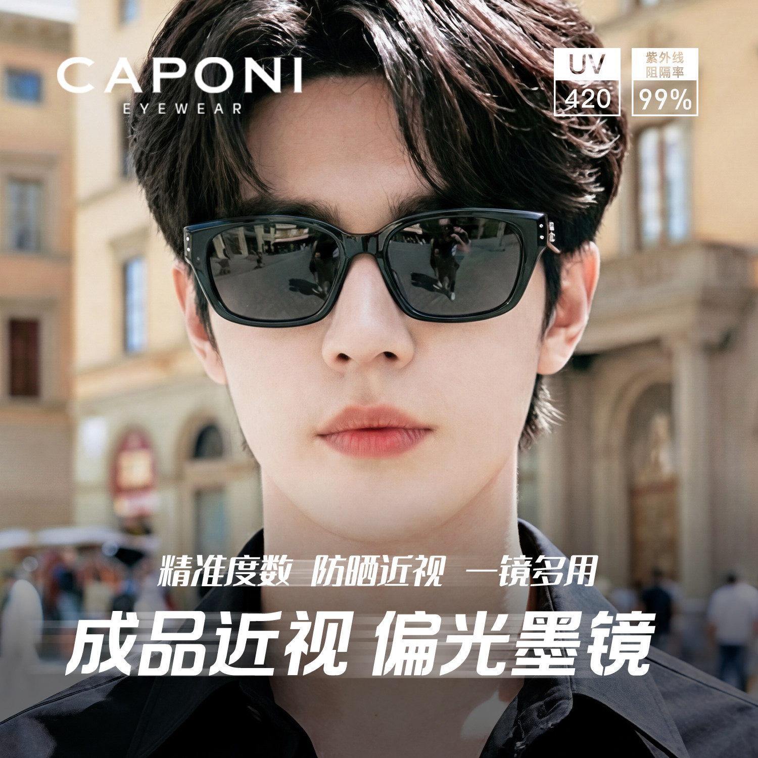墨镜男士防紫外线2025新款驾驶开车用偏光近视带度数太阳镜uv420 - caponi旗舰店出品