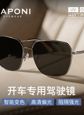 CAPONI偏光变色墨镜男士开车专用