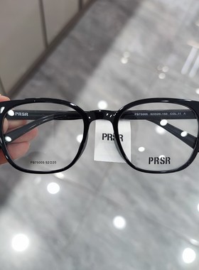 新款帕莎黑色眼镜框板材素颜配度数防蓝光透明近视镜架女PB75005