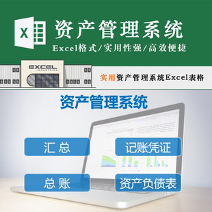 实用资产管理系统表格货币资金流动资产记账凭证资产负债表模板