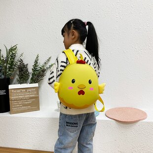卡通小鸡造型儿童双肩背包可爱黄色幼儿园宝宝书包男女童