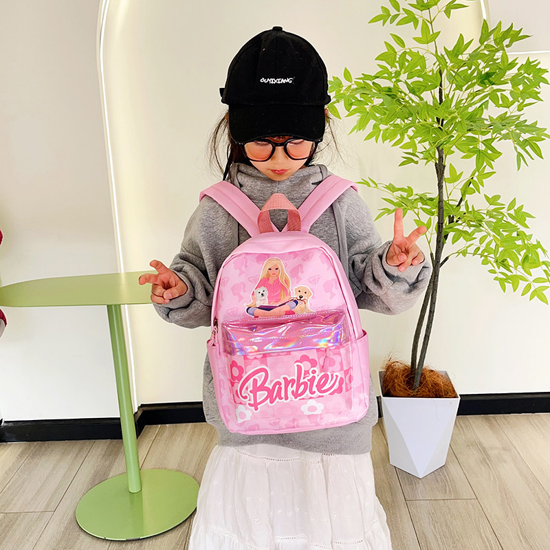 2026新款芭比娃娃书包女童卡通可爱粉色儿童双肩包轻便学生背包