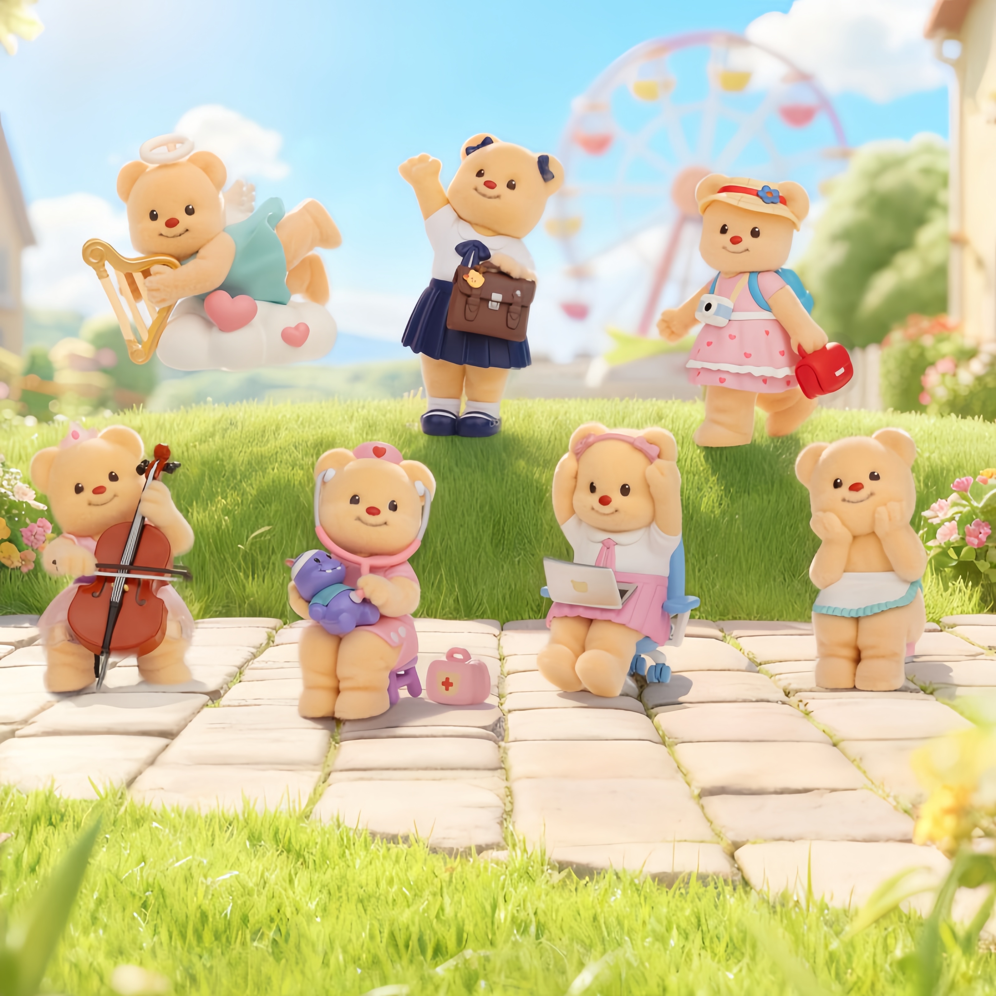 【正品】PLZDOT官方黄油小熊 多彩人生 盲盒公仔可爱摆件女生礼物