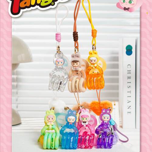 现货Tangle可爱兔兔小熊阿贝贝钥匙扣盲盒挂件手办女礼物潮玩摆件