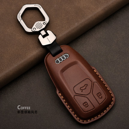 适用于奥迪钥匙套Q5L A4L A6L A7L A8L Q7 Q8 A3 Q4 Q6真皮牛皮包