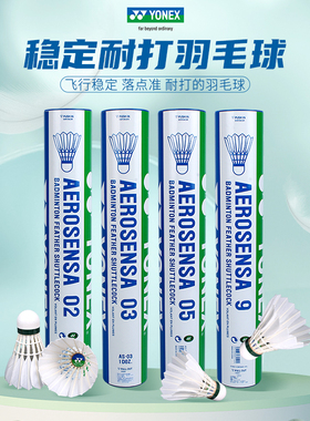 YONEX尤尼克斯羽毛球yy耐打飞行稳定俱乐部鸭毛球AS02/03/05/09