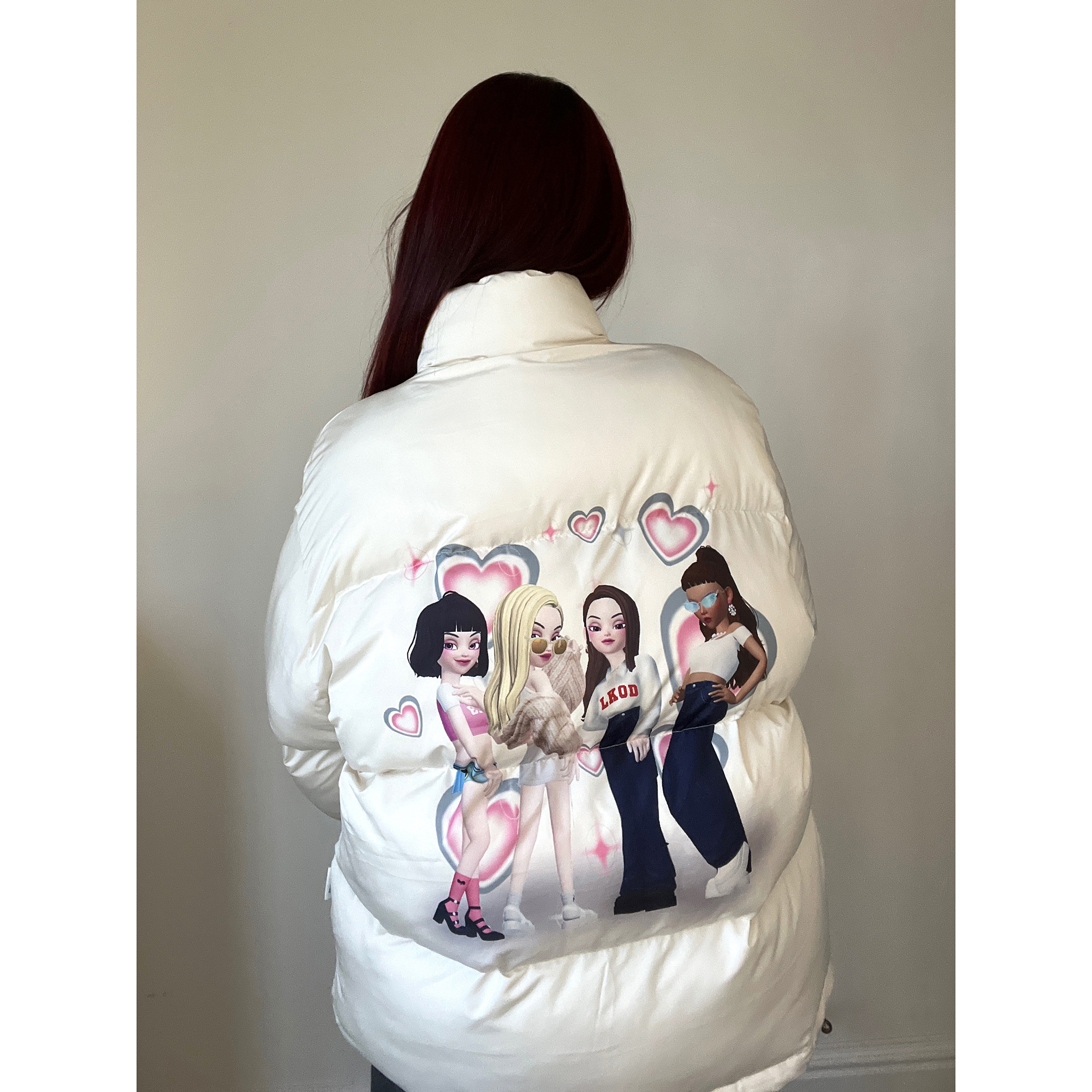 LKOD加厚秋冬人物印花棉服