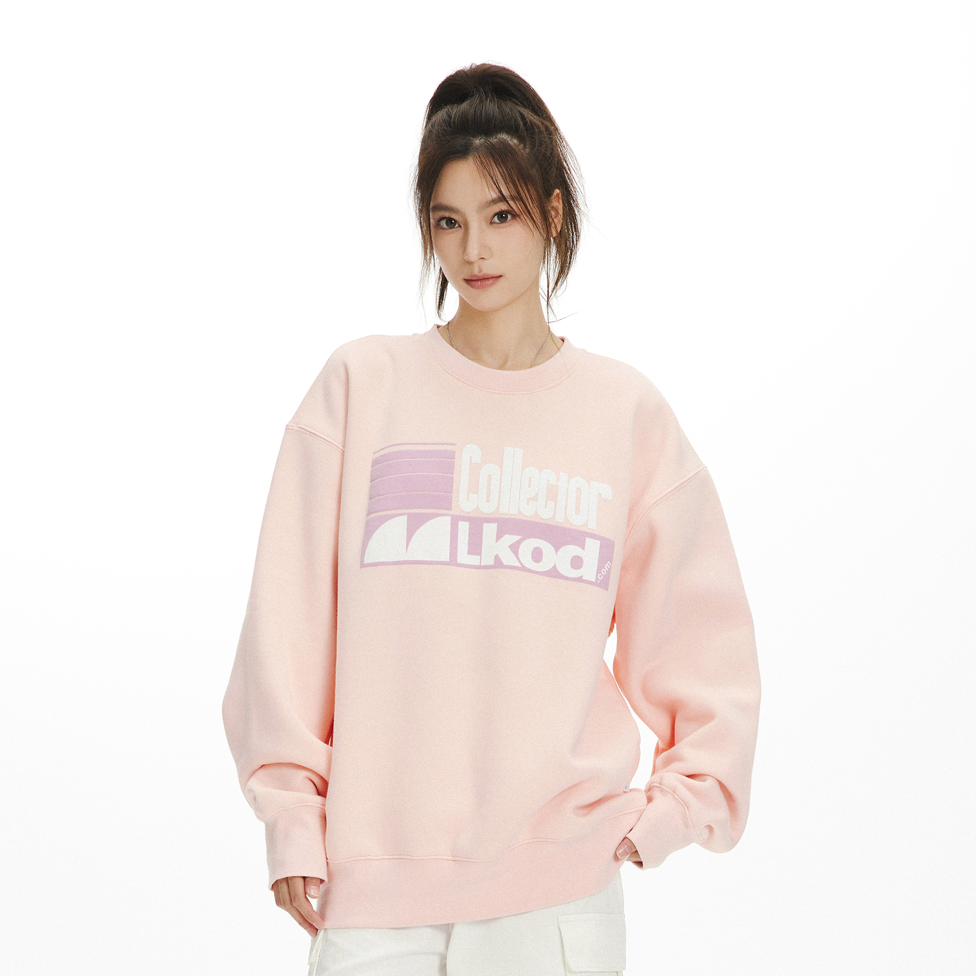 LKOD发泡logo情侣圆领卫衣