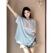 STORE 短袖 LKOD 皮标潮牌百搭圆领纯棉打底衫 夏日T恤 2023新款