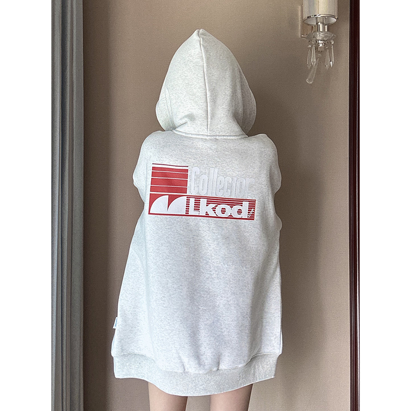 LK STORE LKOD2023秋冬新款LOGO款印花连帽男女同款卫衣长袖情侣