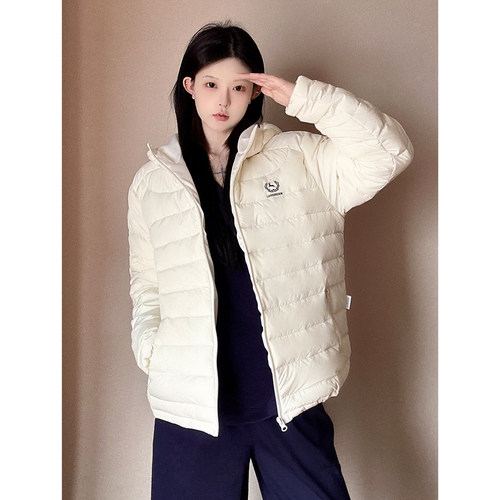 LKSTORE LKOD2025冬季印花羚羊白鸭绒显瘦外套排骨服情侣羽绒服