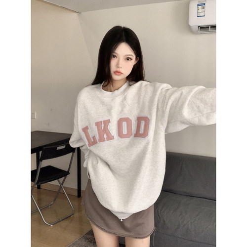 皮质圆领男女卫衣卫衣